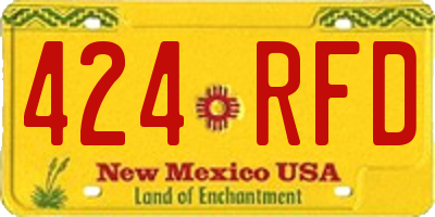 NM license plate 424RFD
