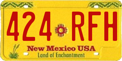 NM license plate 424RFH