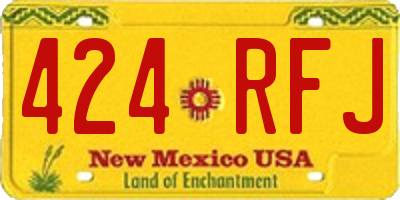 NM license plate 424RFJ