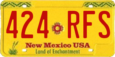 NM license plate 424RFS