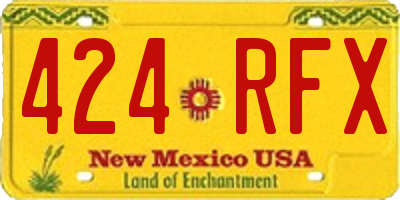 NM license plate 424RFX