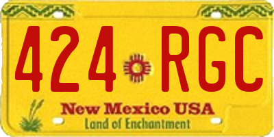 NM license plate 424RGC