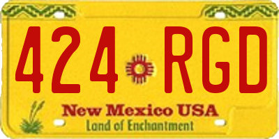NM license plate 424RGD