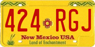 NM license plate 424RGJ