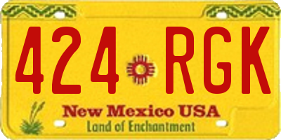 NM license plate 424RGK