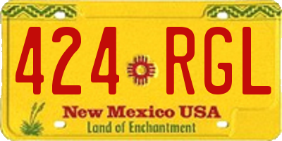 NM license plate 424RGL