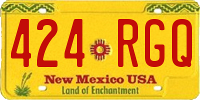 NM license plate 424RGQ