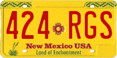 NM license plate 424RGS