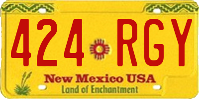 NM license plate 424RGY