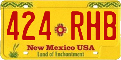 NM license plate 424RHB