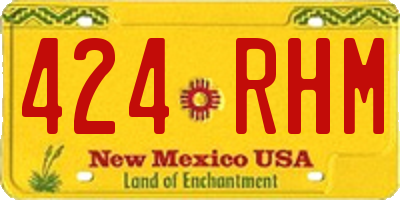 NM license plate 424RHM