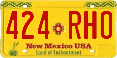 NM license plate 424RHO
