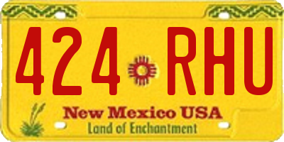 NM license plate 424RHU