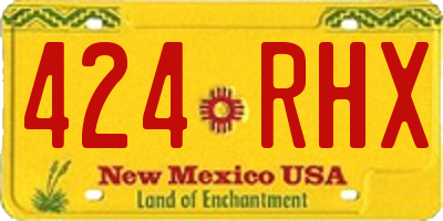 NM license plate 424RHX