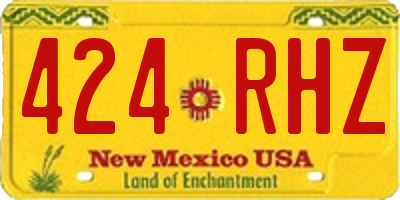 NM license plate 424RHZ