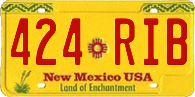NM license plate 424RIB