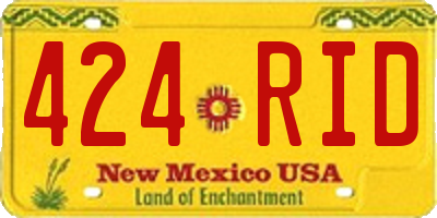 NM license plate 424RID