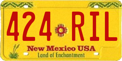 NM license plate 424RIL
