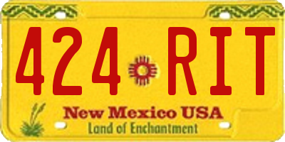 NM license plate 424RIT