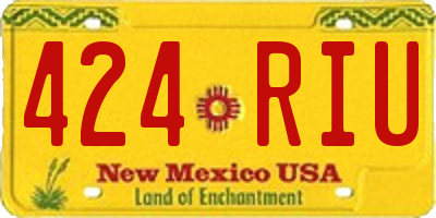 NM license plate 424RIU