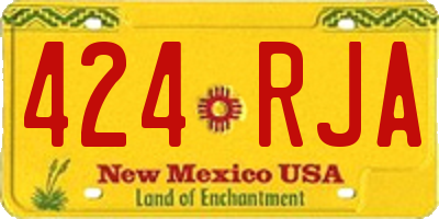 NM license plate 424RJA