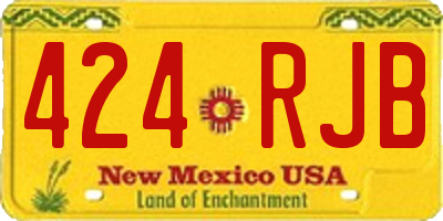 NM license plate 424RJB