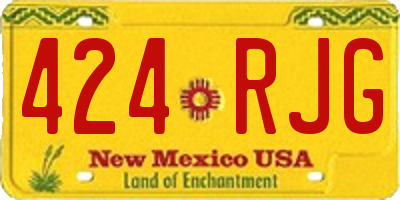NM license plate 424RJG