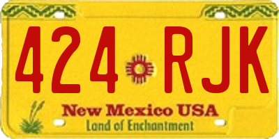 NM license plate 424RJK