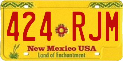 NM license plate 424RJM