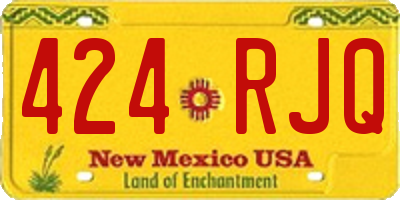 NM license plate 424RJQ