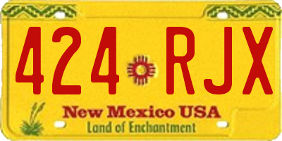 NM license plate 424RJX