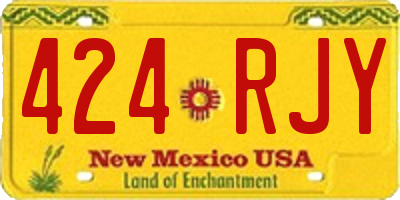 NM license plate 424RJY