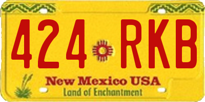 NM license plate 424RKB