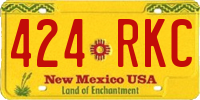 NM license plate 424RKC