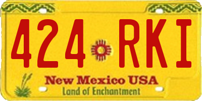 NM license plate 424RKI