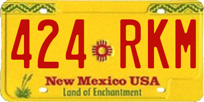 NM license plate 424RKM