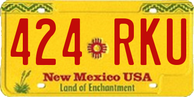 NM license plate 424RKU