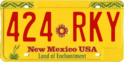 NM license plate 424RKY