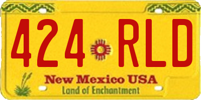 NM license plate 424RLD