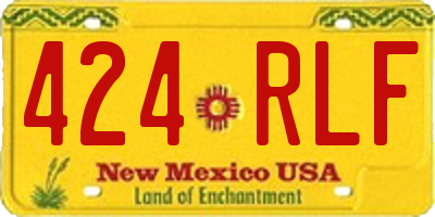 NM license plate 424RLF