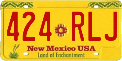 NM license plate 424RLJ