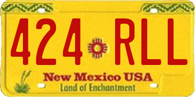 NM license plate 424RLL