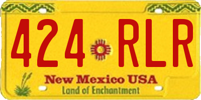 NM license plate 424RLR