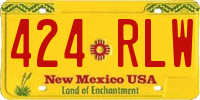 NM license plate 424RLW