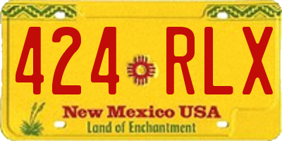 NM license plate 424RLX
