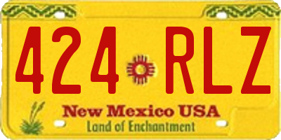 NM license plate 424RLZ