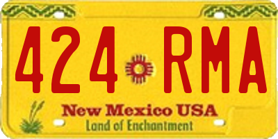NM license plate 424RMA