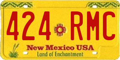 NM license plate 424RMC