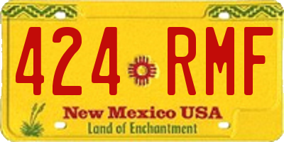 NM license plate 424RMF