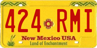 NM license plate 424RMI